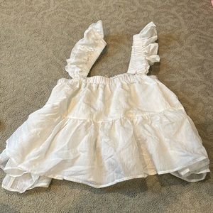 Altar’d state white frilly top